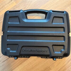 Doskosport Gun Case (13"x10"x3") Black Hard Plastic Case For Pistol Handgun